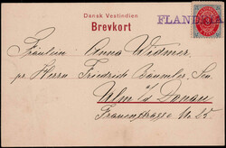 "FLANDRIA", guter violetter L1 klar auf s/w - AK "HILSEN FRA ST. ...