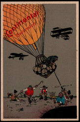 Continental-Ballonstoff, farbige Werbekarte um 1920 I-IIAutomatically ...