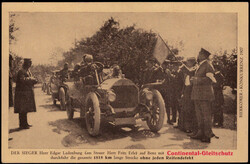 Continental-Gleitschutz, Werbekarte "Der Sieger Edgar Ladenburg auf ...
