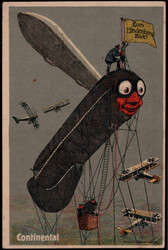 Continental, farbige Werbekarte "Zum Hindenburg Blick!" 1918 per ...