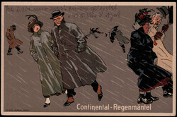 Continental-Regenmäntel, farbige Werbekarte 1926 I-II (rks. kl. ...