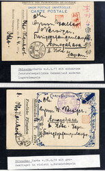 7999: Deutsche Kolonien Kiautschou Kriegsgefangenpost Tsingtau - Briefe Posten