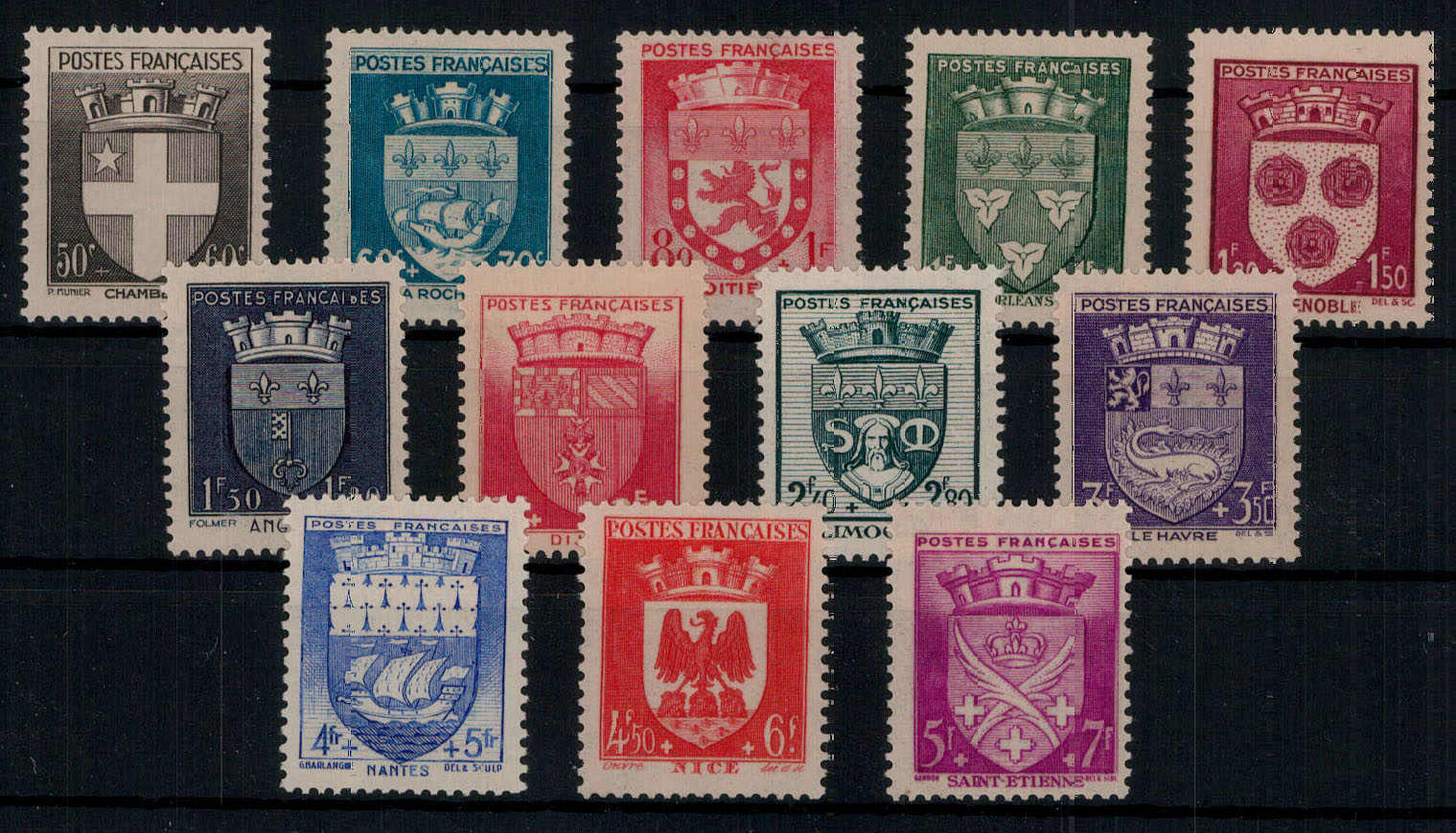 Stadtwappen 1942 kpl. **  (36,-)