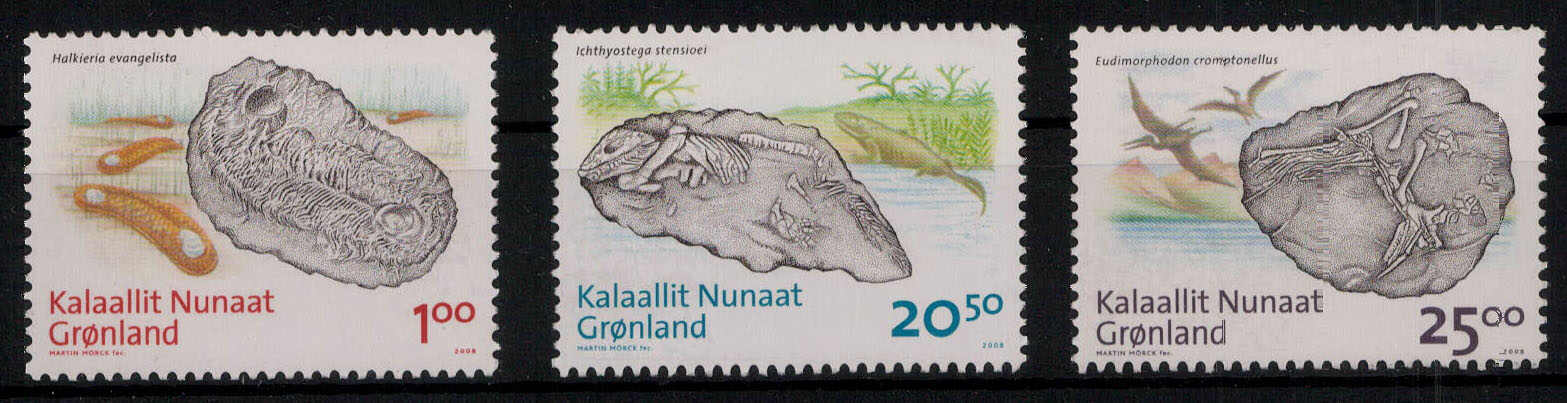 Grönländische Fossilienfunde 2008 kpl. **  (12,50)