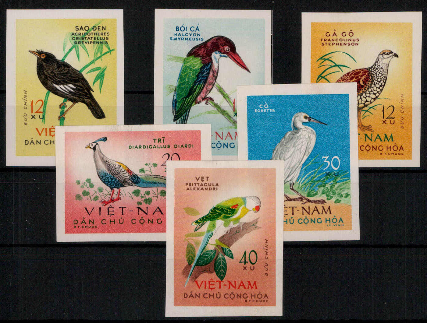 Vögel 1963 kpl. ** ungezähnt  (80,-)