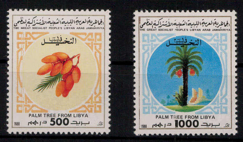 Libysche Palme 1988 kpl. **  (20,-)