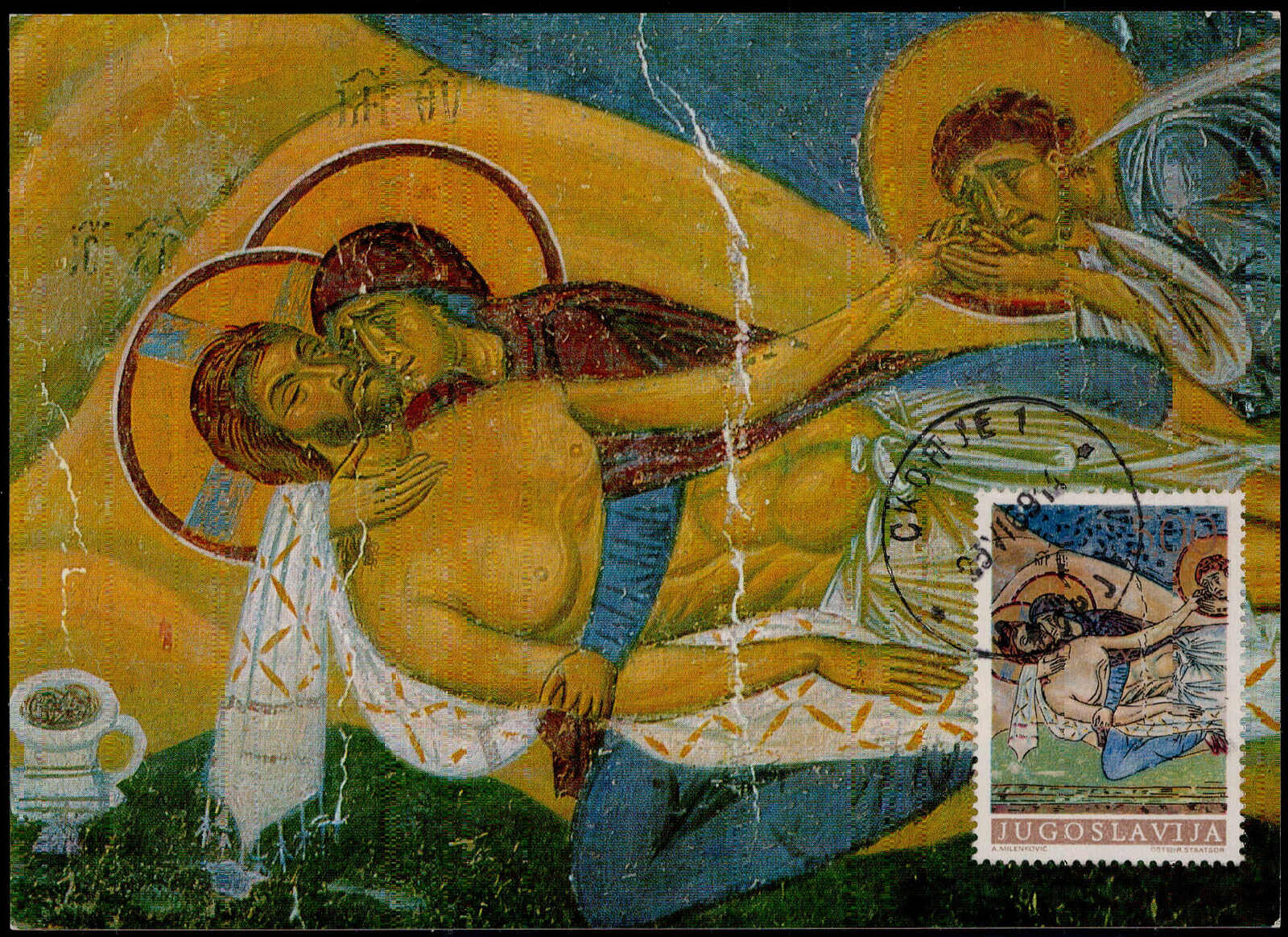 5 D. Fresken 1969 auf farbiger Maxikarte