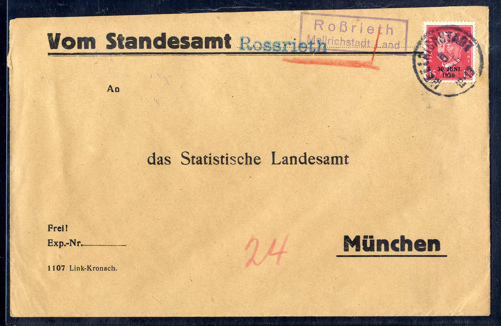 Roßrieth Mellrichstadt Land  W-8744, Landpost R2 klar auf ...