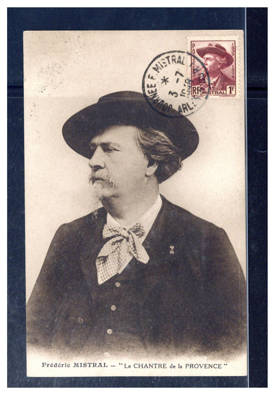 1 Fr.  F. Mistral 1941 auf Maxikarte 1948