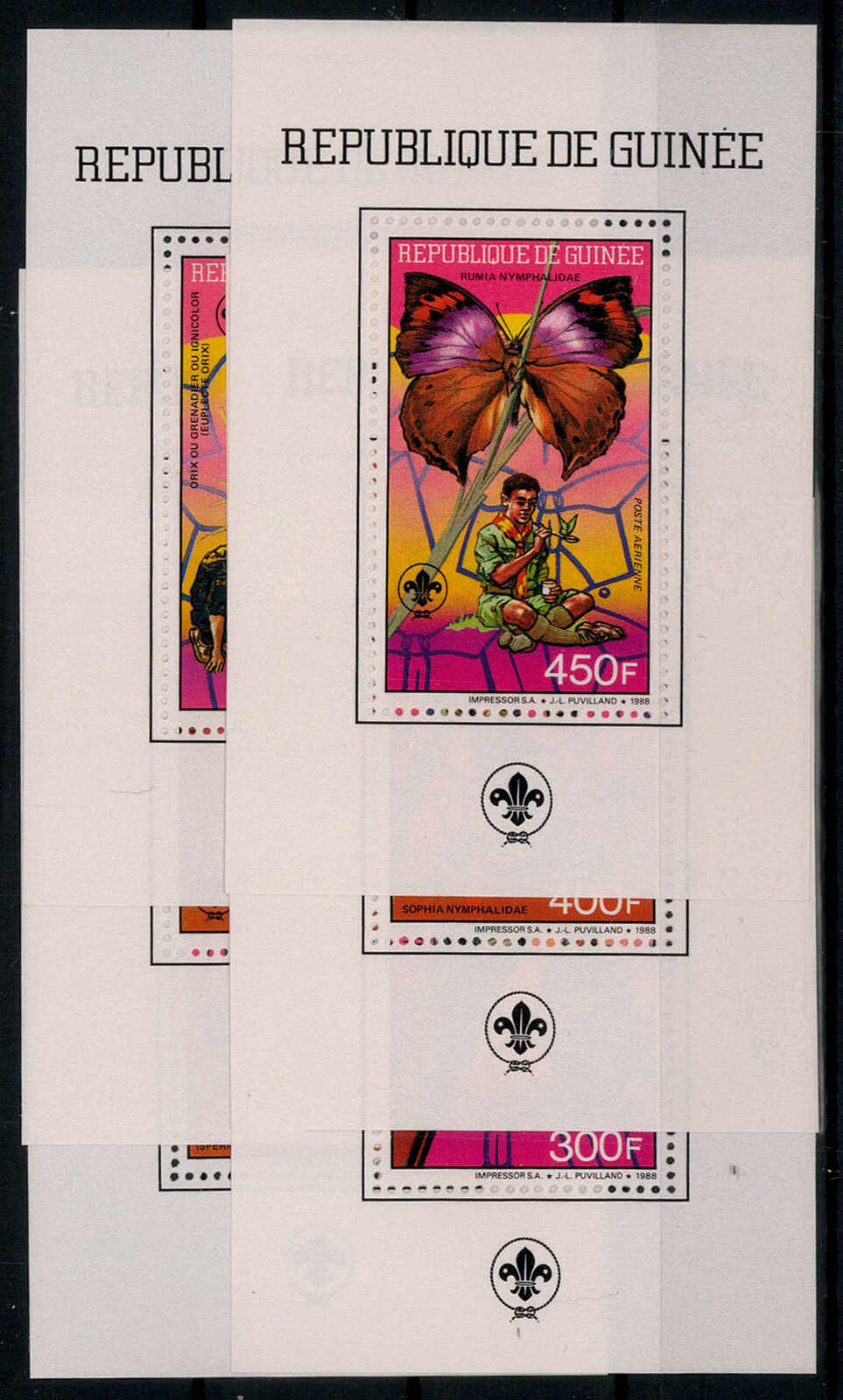 Pfandfinderbewegung: Vögel und Schmetterlinge 1988 kpl. **  (25,-)