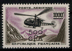 500 auf 1000 Fr. Hubschrauber 1959 **  (25,-)