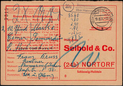 Neuwarmbüchen über Hannover  W-3001,  violetter Landpost R2 auf ...