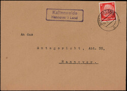 Kaltenweide Hannover 1 Land  W-3001,  violetter Landpost R2 klar auf ...