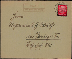 Linda über Borna (Bez. Leipzig)  O-7261,  Landpost R2 klar auf ...