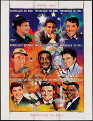 Sänger und Entertainer-Kleinbogen **