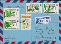 Giftpflanzen 1989 kpl. nebst R. Wert auf Reco.-Brief nach Hannover