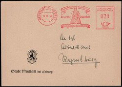 Neustadt (b. Coburg)  W-8632,  20 Pf. AFS  "BAYERISCHE PUPPENSTADT" ...