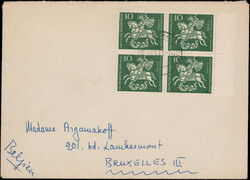 10 Pf. Pfadfinder im 4er.-Block als MEF. auf portogerechtem ...