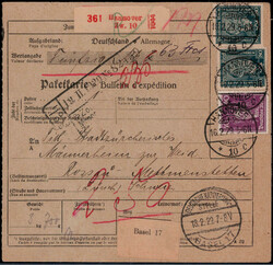 80 Pf. Stephan (2) und 40 Pf. Leibniz vds. sowie 15 Pf. Hindenburg ...