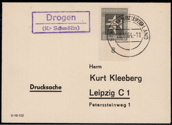 Drogen (Kr. Schmölln) O-7420,  Landpost R2 klar Vorlage-DS 1964 nach ...