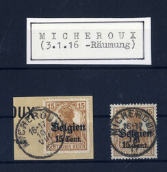 "MICHEROUX",  K1  je klar auf zwei Germania-Werten