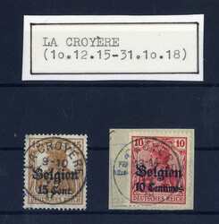 "LA CROYERE",  K1 zweimal auf zwei Germania-Werten