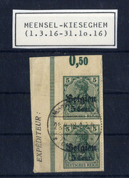 5 C. Germania im senkrechten Eckrandpaar-POR auf Bfstk. mit ...