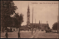 Czestochowa,  Straßenpartie mit Kirche 1915 per Feldpost befördert  ...