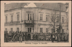 Suwlaki,  Deutsche Truppen im Ort 1916 per Feldpost befördert  I-II