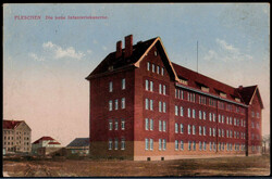 Pleschen / Posen,  Neue Infanteriekaserne 1915 per Feldpost gelaufen  ...