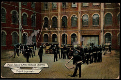 Leipzig  O-7010,  Fabrikfeuerwehr der Masch. Fabrik K. Krause um 1920 ...