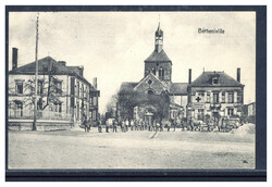 Betheniville,  Straßenpartie mit 4. Feldpostlazarett 1915 per ...
