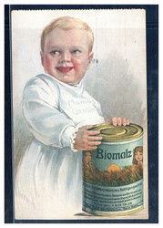 Herrliche Werbekarte  "BIOMALZ" 1915  I-II  (rks. Flecken)