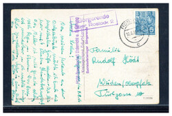 Börgerende über Rostock 2  O-2500,  violetter Landpost R2 klar auf ...