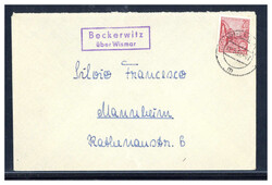 Beckerwitz über Wismar  O-2400,  violetter Landpost R2 klar auf ...