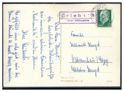 Erlebach über Mittweida  O-9250,  violetter Landpost R2 klar auf ...