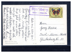 Riechberg über Mittweida  O-9250,  violetter Landpost R2 klar auf ...