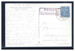 Köthen über Märkisch Buchholz  O-1605,  violetter Landpost R2 klar ...