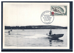 0.30 Fr. Wasserskiläufer auf Maxikarte 1963