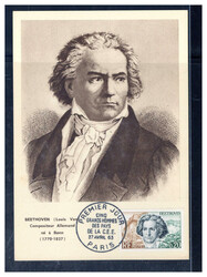 0.20 Fr. Beethoven auf Maxikarte 1963