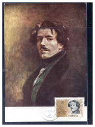 50 B.  Delacroix 1963 auf Maxikarte