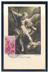 25 L.  Erzengel Michael 1954 auf Maxikarte