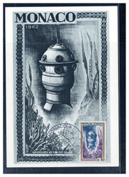 0.10 Fr.  Der Mensch unter Wasser 1962 auf Maxikarte