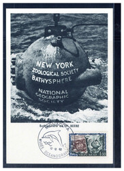 1 Fr.   Der Mensch unter Wasser 1962 auf Maxikarte