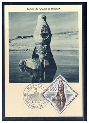 0.50 Fr.  Schutz der Denkmäler Nubiens 1961 auf Maxikarte