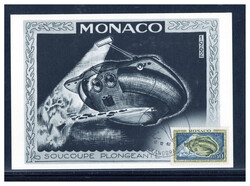 0.50 Fr.  Der Mensch unter Wasser 1962 auf Maxikarte