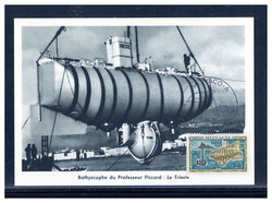 0.25 Fr.  Der Mensch unter Wasser 1962 auf Maxikarte