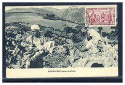 25+8 Fr.  Erdbeben von Orleonsville 1954 auf Maxikarte