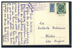 Groß-Aschen über Herford  W-4900,  violetter Landpost R2 klar auf ...