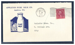2 C. Washington als EF. auf illustriertem Couvert  "APPLETON PURE ...